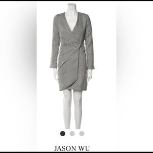 Houndstooth wrap blazer dress Jason Wu